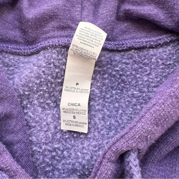 Tiny Paws Rabbit Rescue Purple Pullover Hoodie - Size Small - Picture 3 of 3